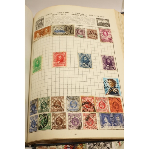 276 - Collection of world postage stamps: mounted used stamps in a 'Wanderer' stamp album, Stanley Gibbons... 