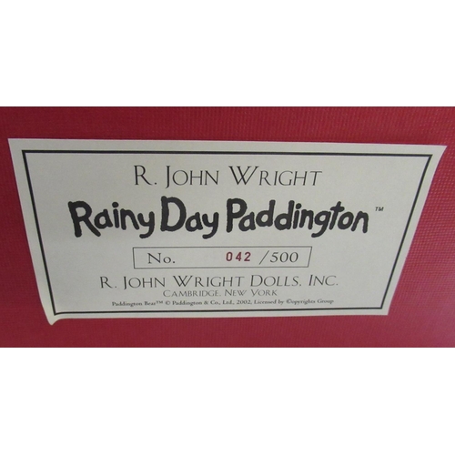 131 - R. John Wright Dolls Inc. Rainy Day Paddington, H38cm, limited edition 42/2500, with certificate in ... 