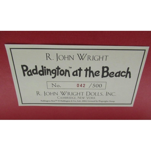 132 - R. John Wright Dolls Inc. Paddington at the Beach, H38cm, limited edition 42/500, with certificate i... 