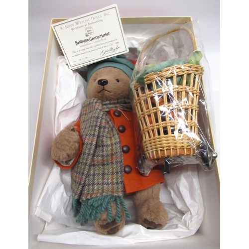 134 - R. John Wright Dolls Inc. Paddington Goes to Market H38cm, limited edition 255/500, with certificate... 