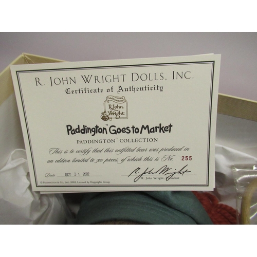 134 - R. John Wright Dolls Inc. Paddington Goes to Market H38cm, limited edition 255/500, with certificate... 