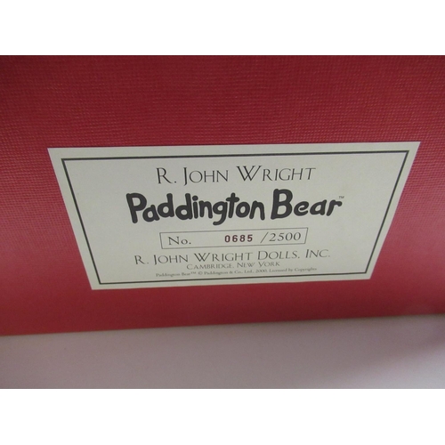 135 - R. John Wright Dolls Inc. Paddington Bear H38cm, limited edition 685/2500, with certificate in origi... 