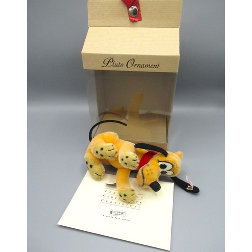 170 - Steiff Pluto Ornament, limited edition 1339/1930, 16cm, boxed with certificate