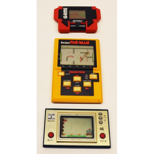 272 - 1980s electronic handheld games: Systema F1 racing car game, Nintendo CGL wide screen Game & Watch '... 