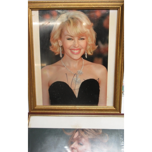 840 - Kylie Minogue, Kylie Platinum Disc, Limited Edition no. 6 of 50, 2 framed signed photos of Kylie, an... 