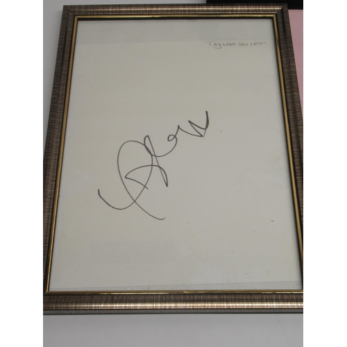 Taylor Swift - framed signature, 'The Gold Record Collection
