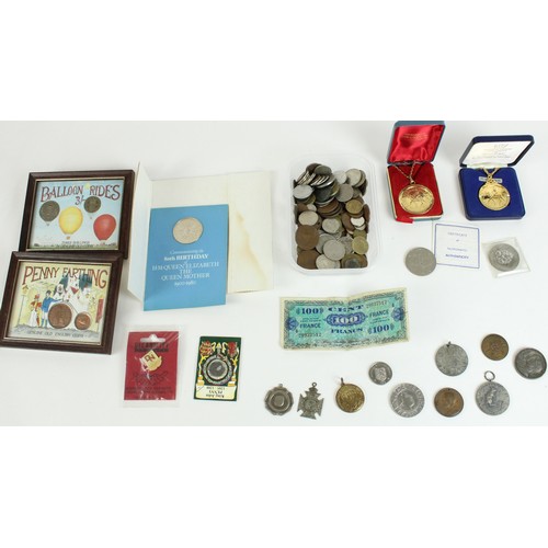 678 - Collection of coinage and medallions to include commemoratives, coronation medals, mixed world coina... 