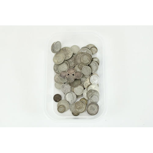 674 - Selection of UK pre-1920 silver content coinage, QV to KGV threepence through half crown, gross 360g