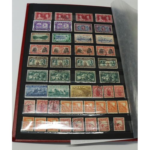 816 - Well put together large album of Commonwealth, New Zealand, Asia and Europe stamps covering Falkland... 