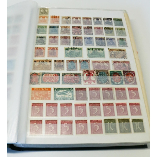 817 - Comprehensive stamp album containing large collection of German stamps covering various date periods... 