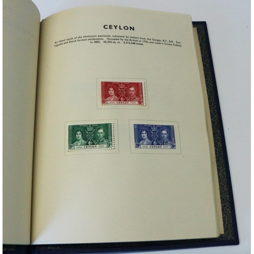 820 - Stanley Gibbons 1937 Coronation album of King George VI, complete with all stamps of issue