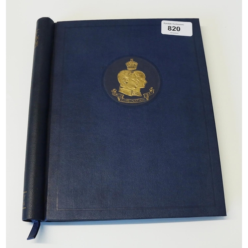 820 - Stanley Gibbons 1937 Coronation album of King George VI, complete with all stamps of issue