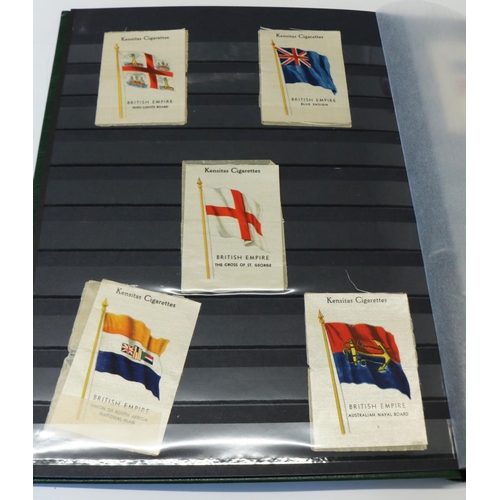 837 - Album of Keynes cigarettes British Empire silks, series of national flags, etc.