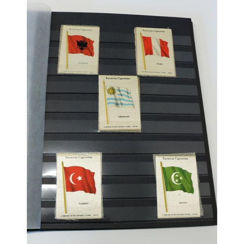 837 - Album of Keynes cigarettes British Empire silks, series of national flags, etc.