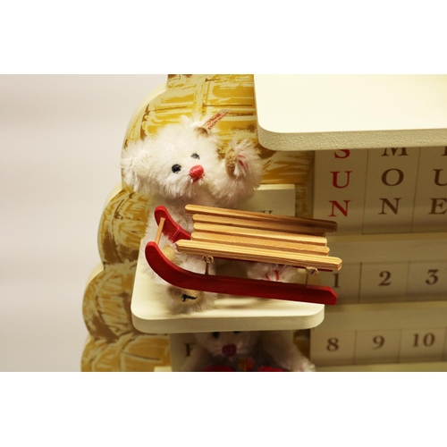 145 - Steiff The Perpetual Calendar, beehive shaped with twelve bears, limited edition 458/2001, boxed wit... 