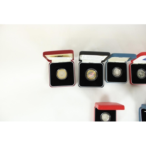 759 - Selection of Royal Mint silver proof coins to include 1998 £2, 1999 Piedfort £2 Rugby World Cup, 199... 