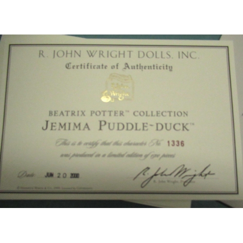 126 - R. John Wright Dolls Inc. Beatrix Potter Collection Jemima Puddle-Duck, H34cm, limited edition 1336/... 