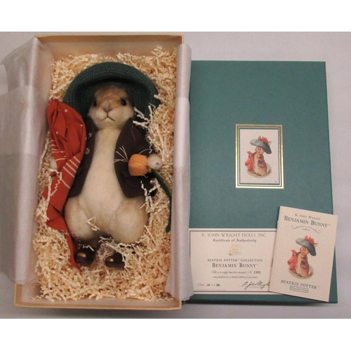 127 - R. John Wright Dolls Inc. Beatrix Potter Collection Benjamin Bunny, H26cm, limited edition 1285/1500... 