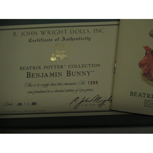 127 - R. John Wright Dolls Inc. Beatrix Potter Collection Benjamin Bunny, H26cm, limited edition 1285/1500... 