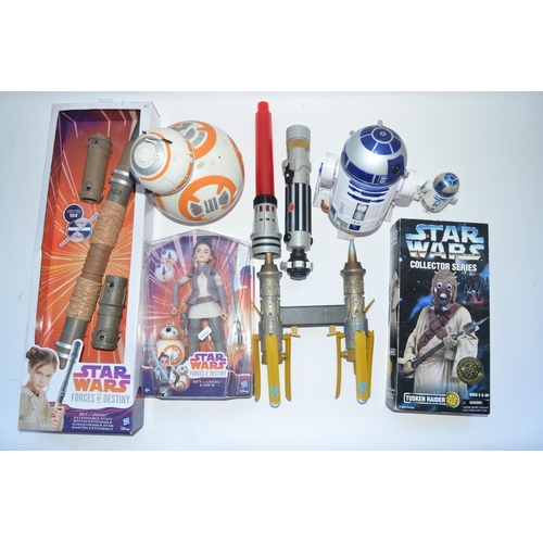 265 - Collection of Star Wars toys including 3 large Star Wars action figures by Disney (Chewie, A Stormtr... 