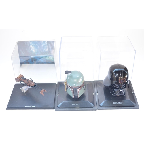 266 - Collection of Star Wars action and diecast figures including 6 1/24 metal figures and 7 poseable fig... 