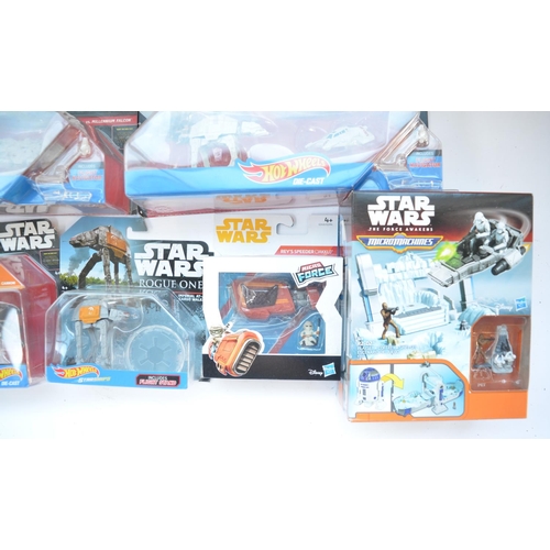 268 - Collection of Micro Machines and Hot Wheels Star Wars models and playsets, mostly as new.