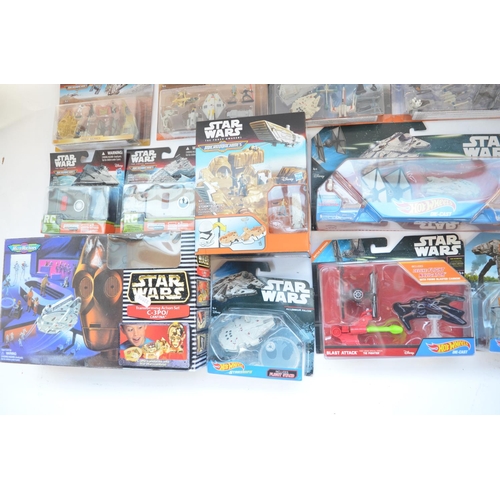 268 - Collection of Micro Machines and Hot Wheels Star Wars models and playsets, mostly as new.