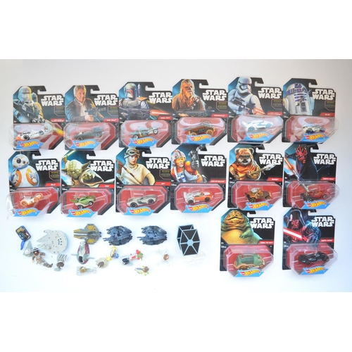 268 - Collection of Micro Machines and Hot Wheels Star Wars models and playsets, mostly as new.