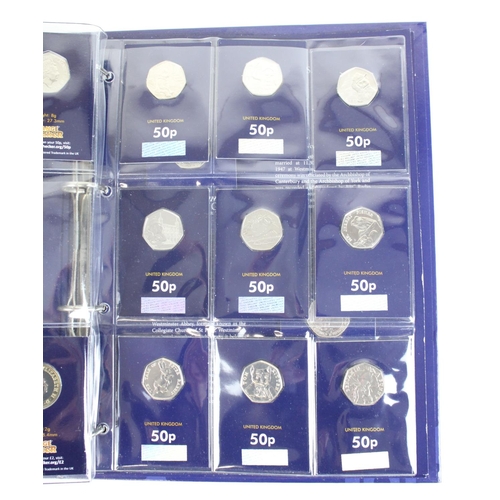 282 - Selection of modern GB coinage in change checker folder, mainly 50ps (approx. 20) together with a pr... 