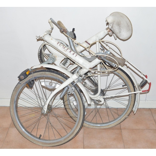 134 - 1980s Raleigh Compact folding bike in fair used condition, everything appears present, brakes and ge... 