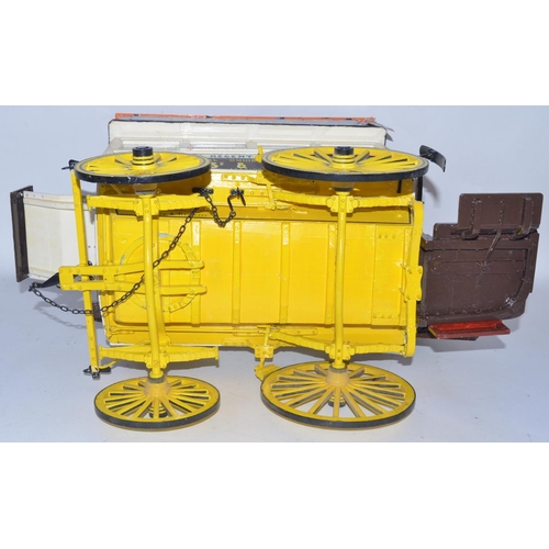 138 - Large scratch-built wooden Garden Seat horse drawn Omnibus, competently made and well finished with ... 