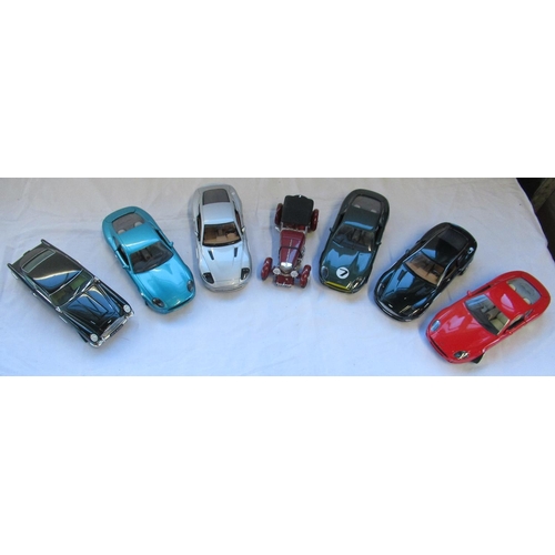 169 - Collection of seven 1/18 scale Aston Martins inc. DB5, 1934 Roadster, Vanquish, DB7 etc