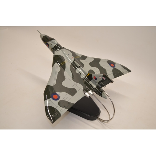 321 - 1/32 scale (approx) Bravo Delta hand-made mahogany model of Avro Vulcan XH558. Model in good conditi... 