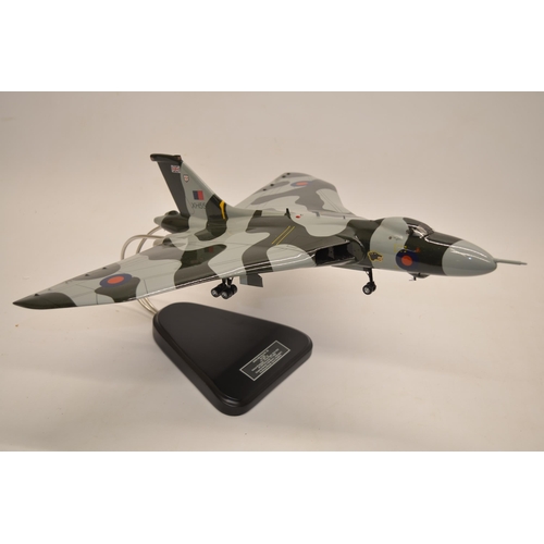 321 - 1/32 scale (approx) Bravo Delta hand-made mahogany model of Avro Vulcan XH558. Model in good conditi... 