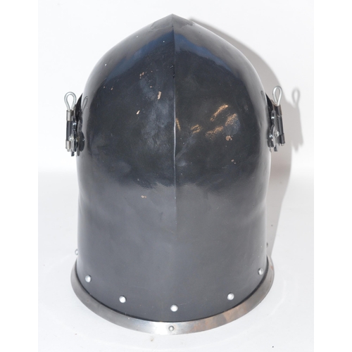 276 - Modern Replica full size knights helmet with opening/closing visor.