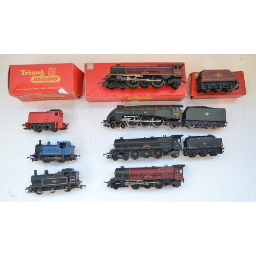 150 - Seven OO gauge electric steam locomotives including a boxed Tri-Ang 