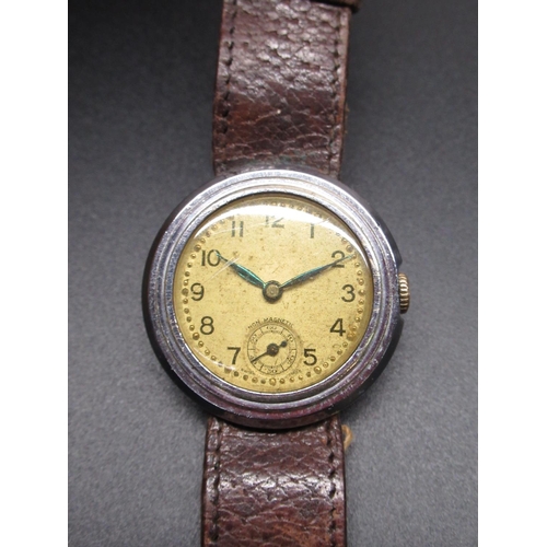 27 - Rotary, 1950's hand wound sports wrist watch, silver dial set with Arabic numerals and dot minutes w... 