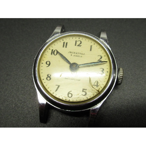 27 - Rotary, 1950's hand wound sports wrist watch, silver dial set with Arabic numerals and dot minutes w... 