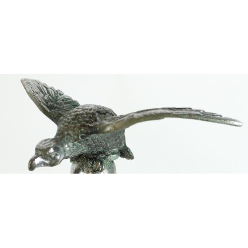 290 - Mid C20th chromed Eagle car mascot hood ornament, possibly Alvis, H9cm