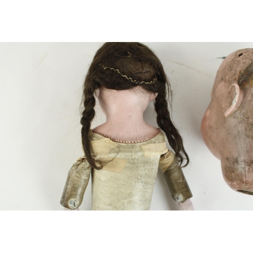 292 - WITHDRAWN - Early C20th Armand Marseille 370 4/0 bisque head doll with articulated limbs, together w... 