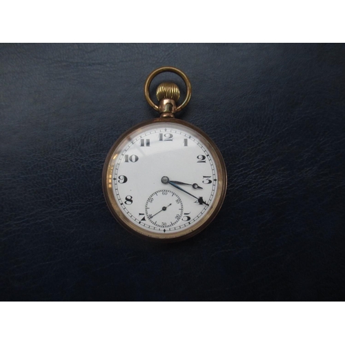 962 - Pocket watch with hand winder, in rolled gold, with a guaranteed 10 years of wear inscribed inside, ... 