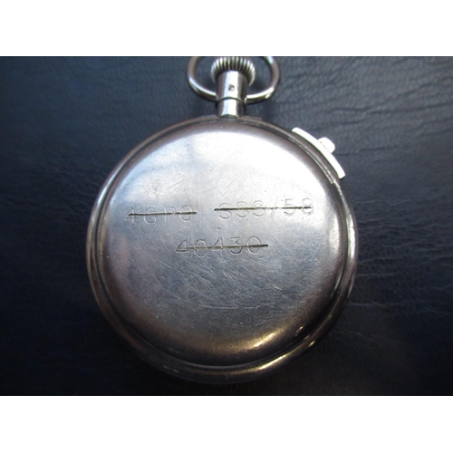 964 - Smiths '1/5th seconds' stop watch in steel case, with numbers 4GPOSSS/5840430 (in working order) and... 