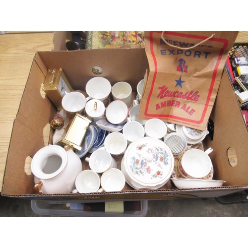 367 - Large miscellaneous collection comprising: Coronation ware mugs, plates, etc., boxed linen, toy vehi... 