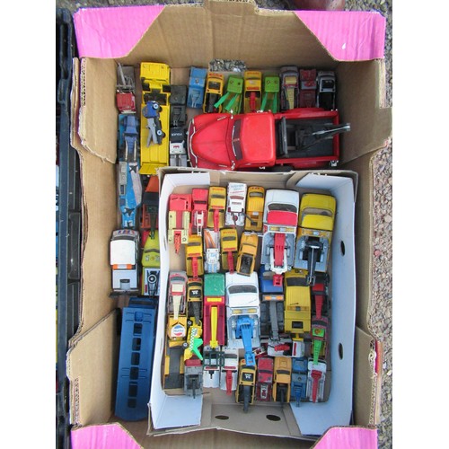 257 - Collection of various scale diecast models, the majority small Matchbox, etc., mostly wreckers and t... 