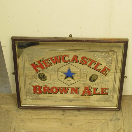 327 - Newcastle Brown Ale and Players Please Navy Cut Cigarettes advertising mirrors 45cm x 60cm (2)