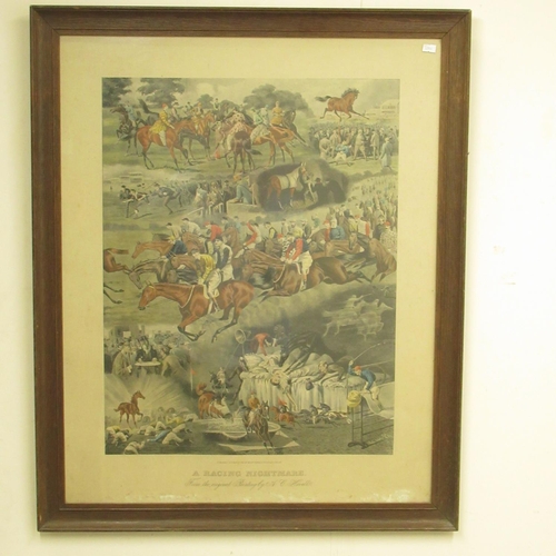 340 - After A C Havell (late C19th century); 'A Foxhunter's Dream and A Racing Nightmare' pair of colour p... 