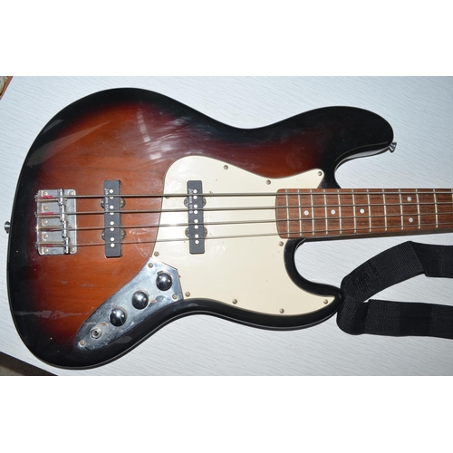 213 - Johnson 4 string bass guitar, sunburst finish