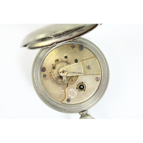 64 - Swiss, retailed by Richard Grunert, Beverley, open faced key wound and set pocket watch with signed ... 