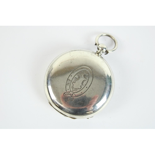 67 - H. Cauffman, Manchester, late Victorian silver Hunter cased keywound and set pocket watch, signed en... 