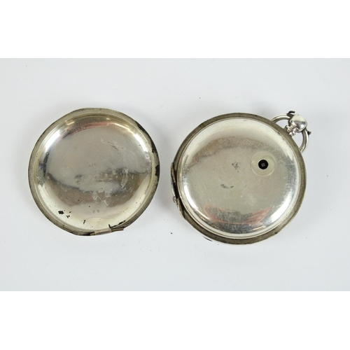 67 - H. Cauffman, Manchester, late Victorian silver Hunter cased keywound and set pocket watch, signed en... 